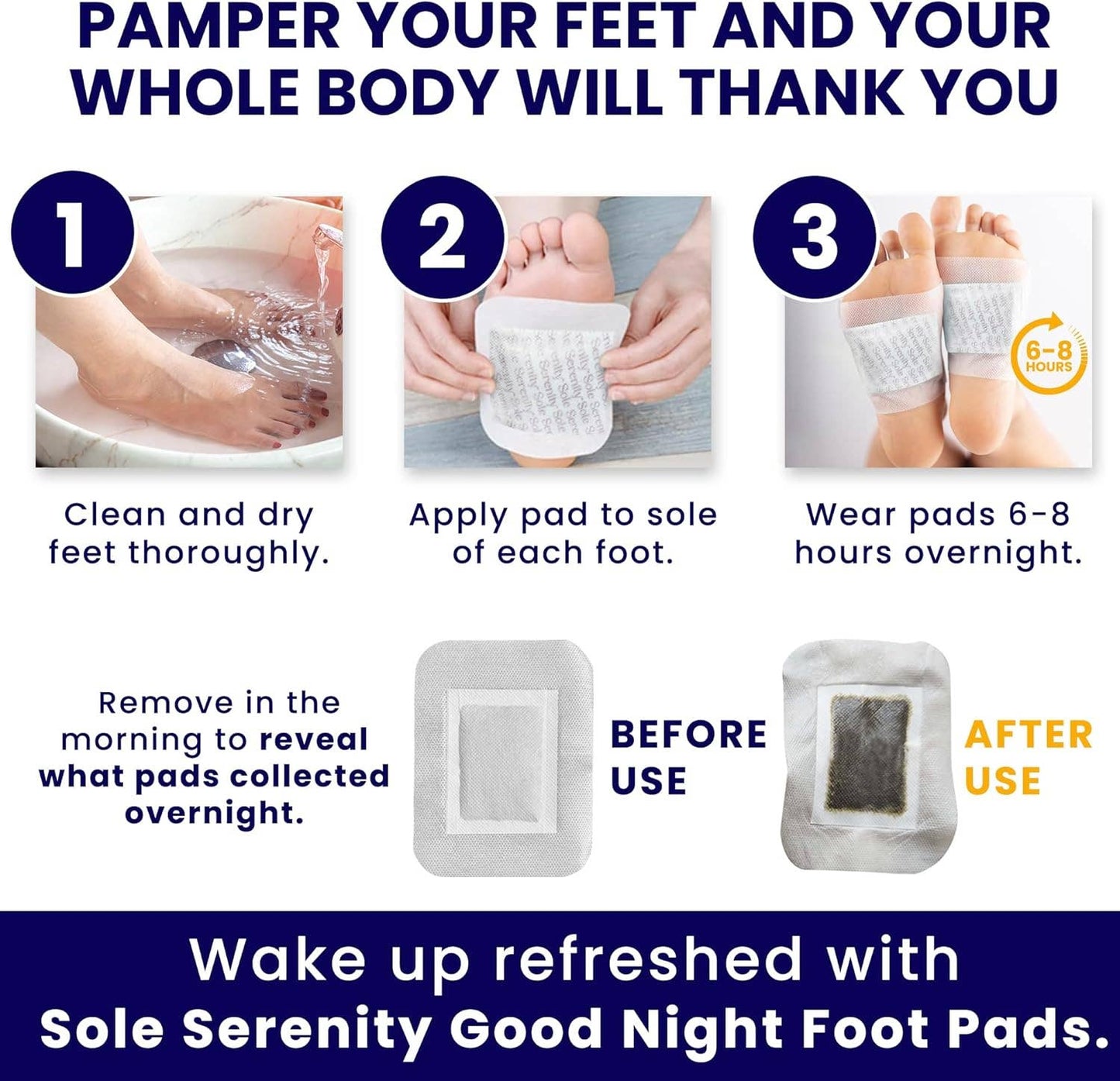 Magnesium Good Night Sleep Detox Foot Pads